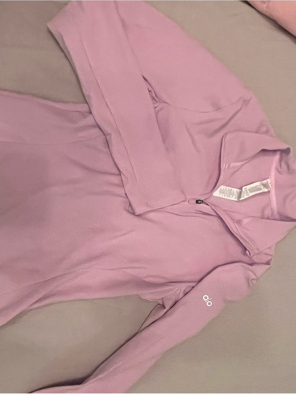 ALO Yoga Lavender Quarter-Zip Pullover